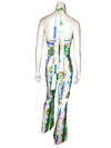 Green Tie-Dye Halter Jumpsuit