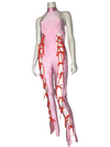 "Pink Laced Jumpsuit"