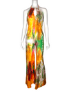 "Multicolor Halter Jumpsuit"