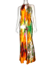 "Multicolor Halter Jumpsuit"