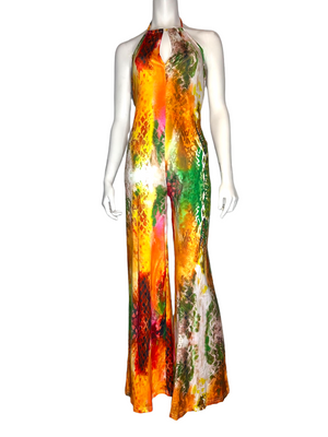 "Multicolor Halter Jumpsuit"